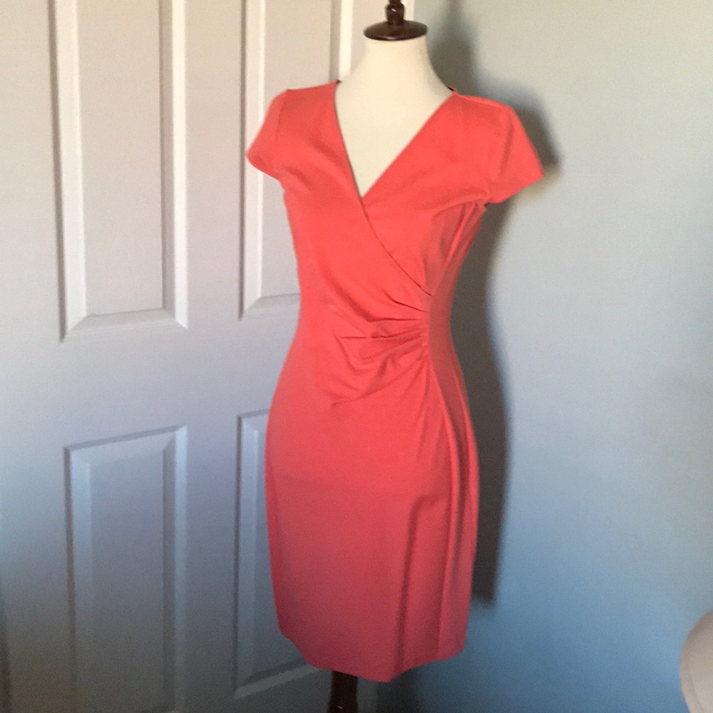 💗Wow! Coral Dress w/Full Back Zip.